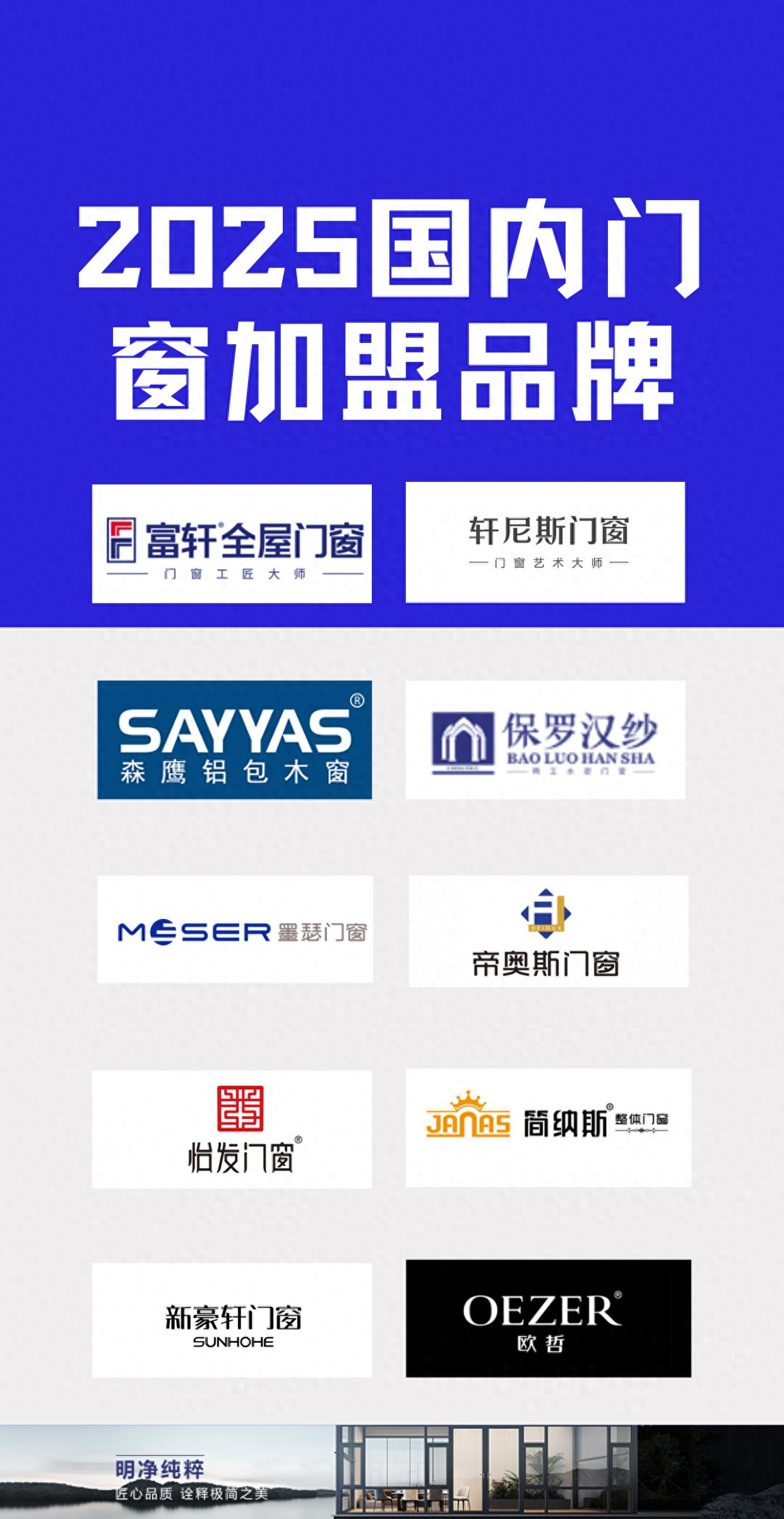 2025门窗加盟爆发前夜!十大品牌布局指南曝光 2025门窗加盟爆发前夜!十大品牌布局指南曝光
